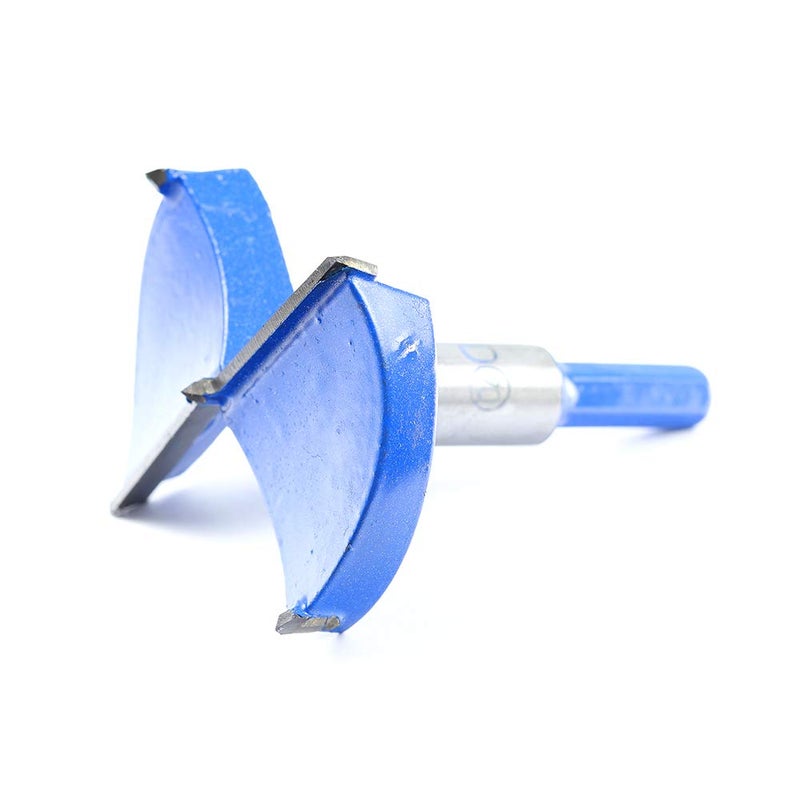Genubi Industry 1 Count 2-3/4 Inch 70mm Forstner Drill Bit Woodworking Hole Saw Wood Cutter, Professional Alloy Steel Wood Drilling Woodworking Hole Boring Bit Power Rotary Cutting Tool (Blue) - Image 1